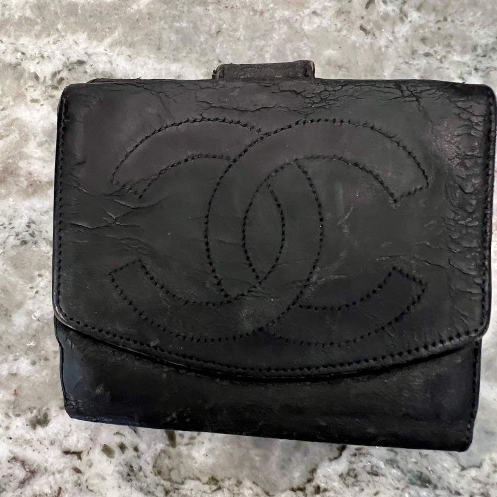 Chanel Black Leather Wallet